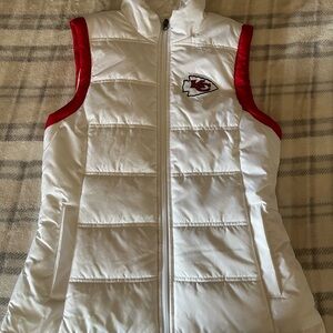 NFL White and Red Chiefs Puffer Vest